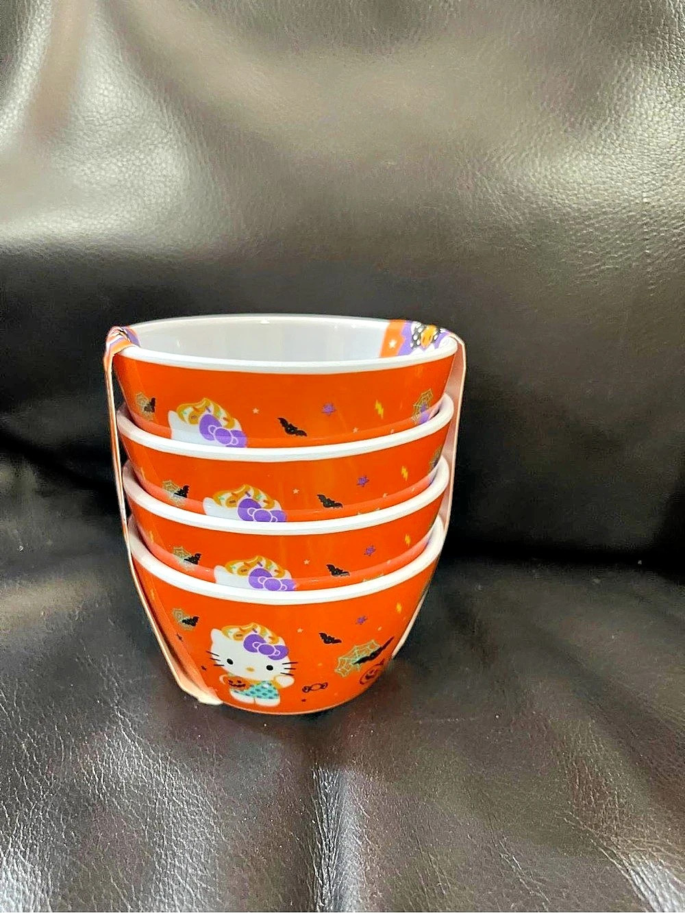 Halloween Hello Kitty Cereal Bowls Set of 4 Melamine